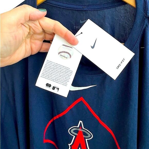 Nike Dri-FIT Los Angeles Angels T-Shirt 3XL NWT Navy Blue Short Sleeve - Picture 4 of 9